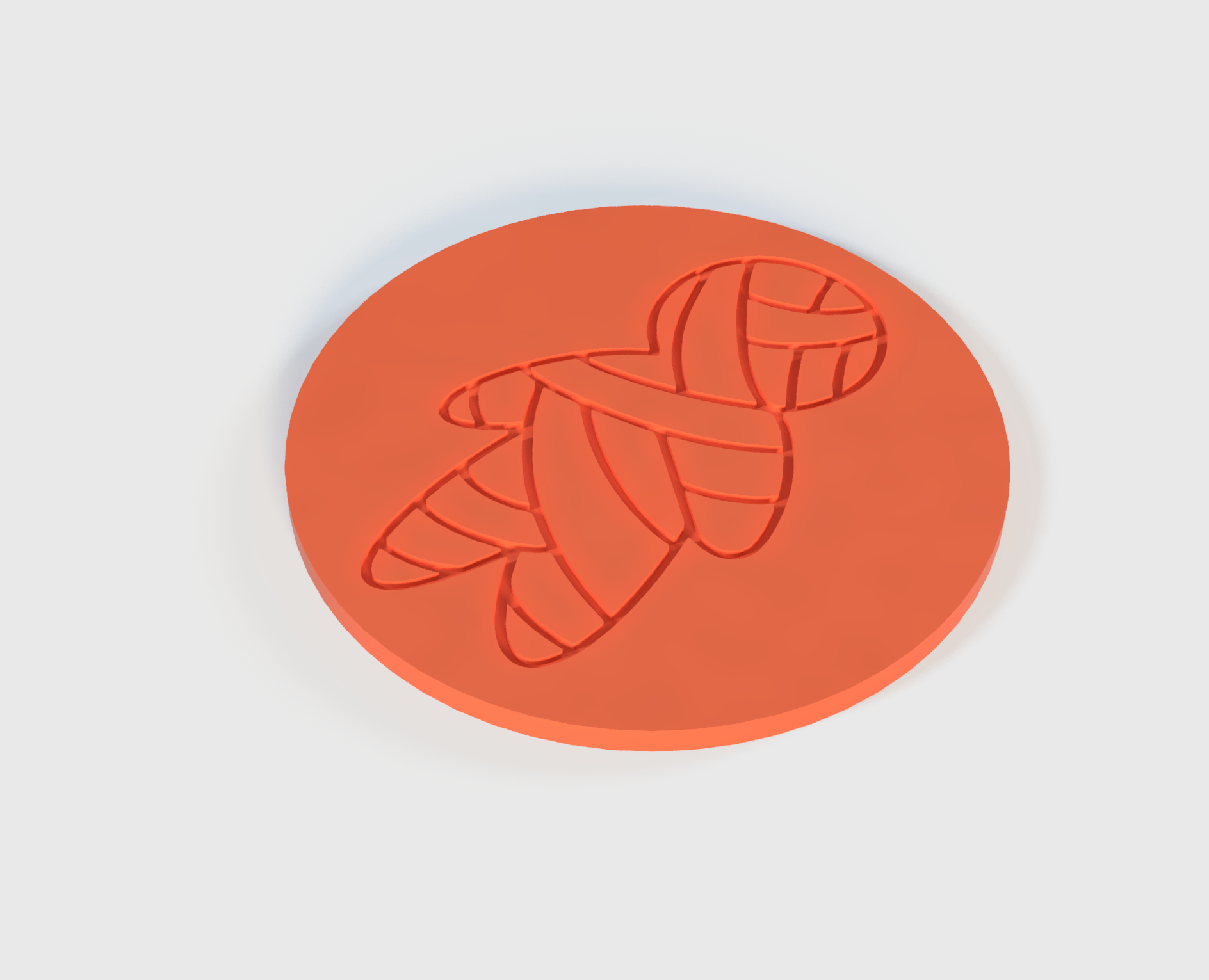 product image of halloween mummy cad emboss design, ideal for Halloween-themed cookies.