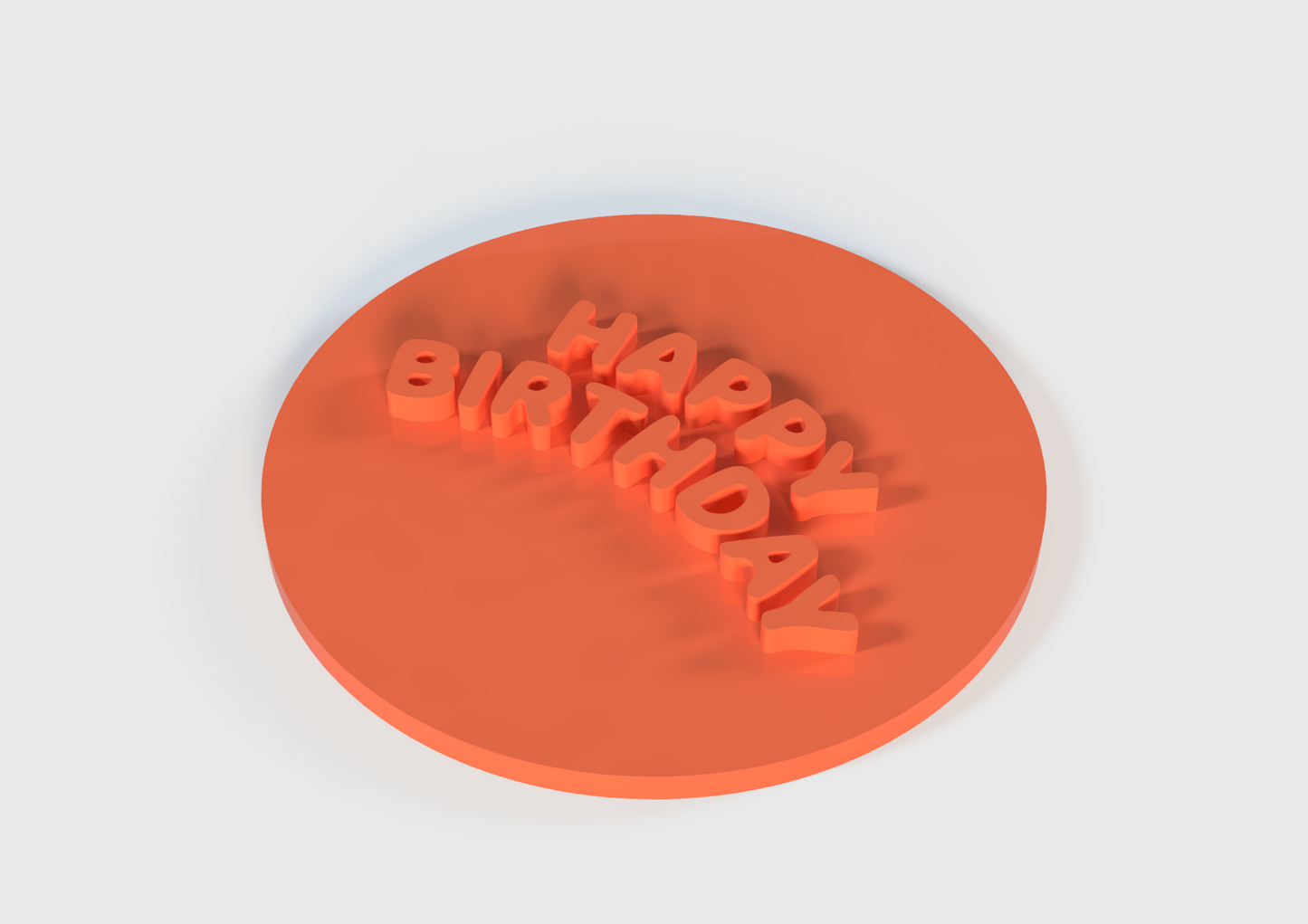 Cad illustration of 'Happy Birthday' text, perfect for celebratory cookies.